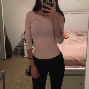 Baby pink long sleeve shirt